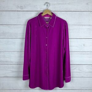 Soft Surroundings Velvet Shirt Large